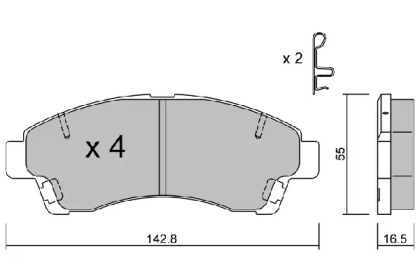 Комплект тормозных колодок AISIN BPMZ-1905